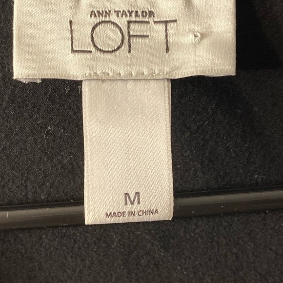 LOFT size M cotton tunic, black w subtle sequins! - Picture 3 of 6